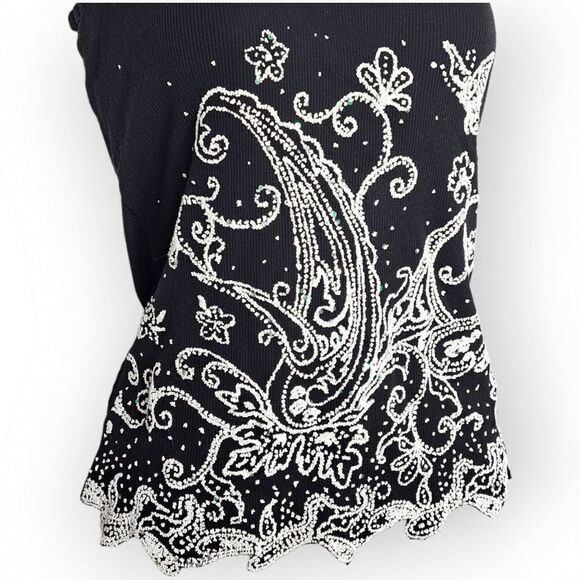 MKM Designs Y2K Ribbed Tank with Glitter and Sequins size Medium - Picture 4 of 7